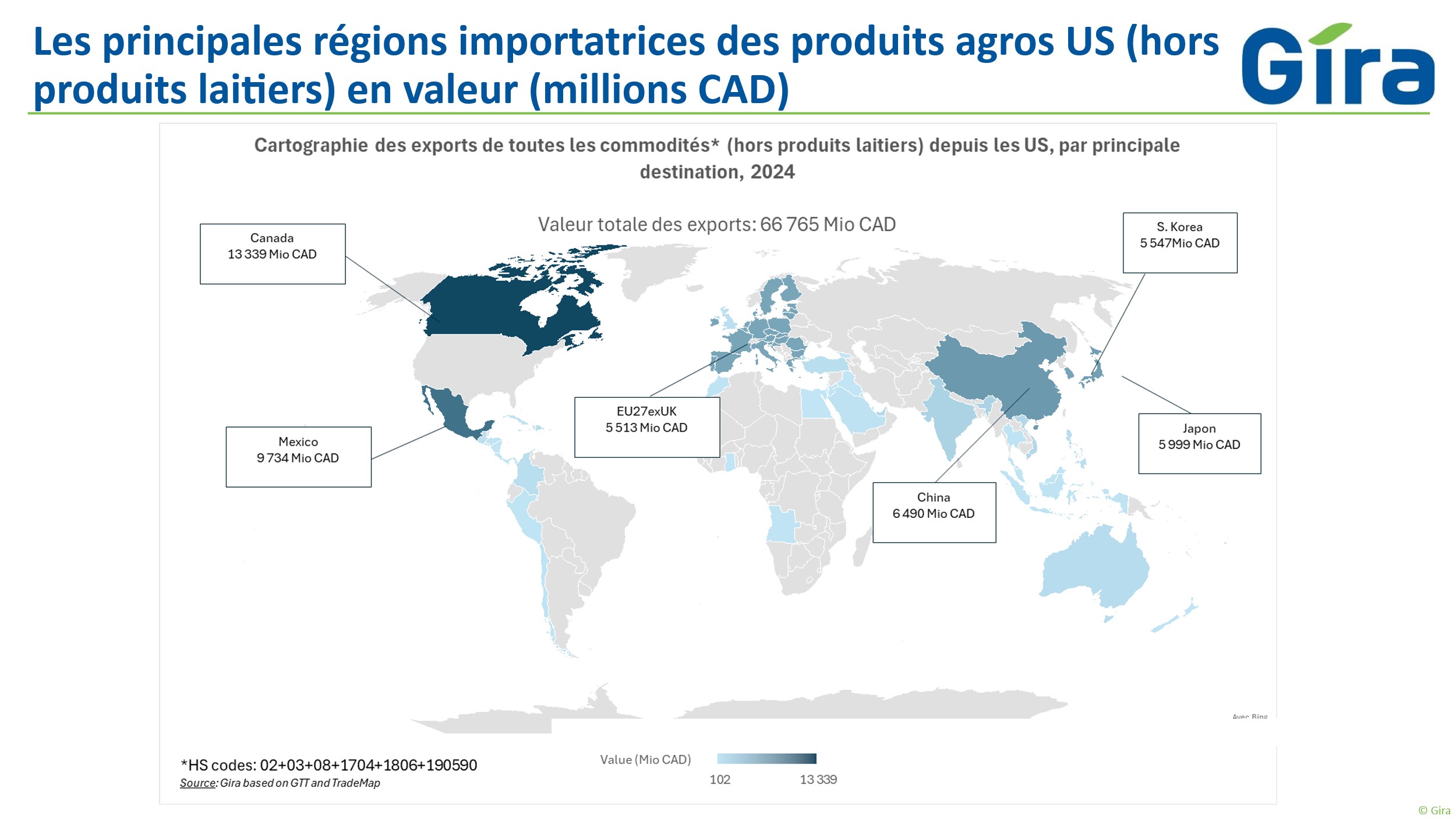 Graphique sous forme de carte du monde