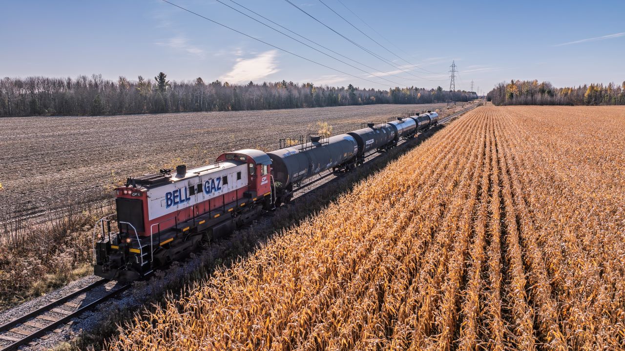 Train transportant du propane