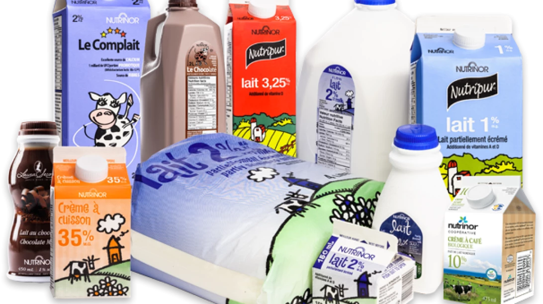 Produits laitiers de Nutrinor.