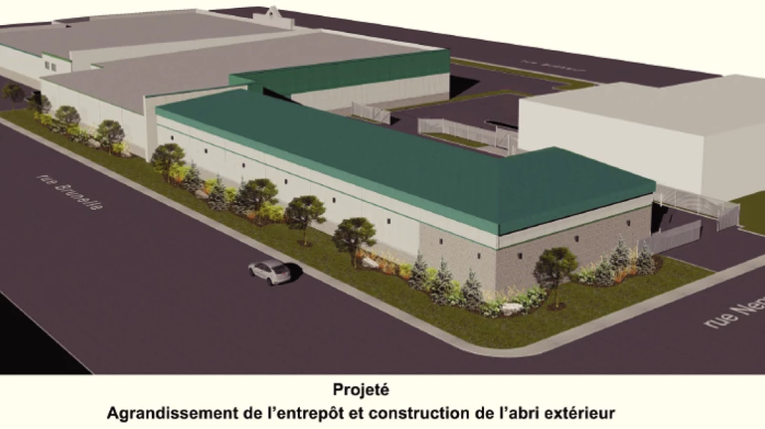 Design en trois dimensions du bâtiment BMR à Beloeil.