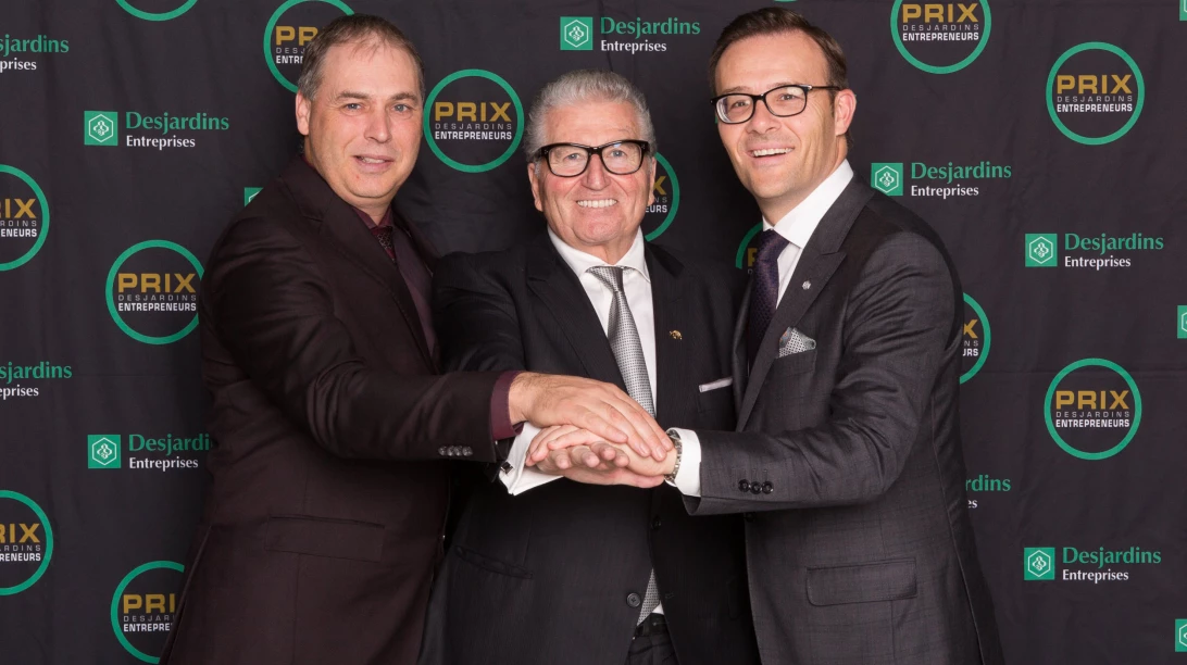 Photo de Réjean Nadeau prise lors de la onzième édition des Prix Desjardins Entrepreneurs.