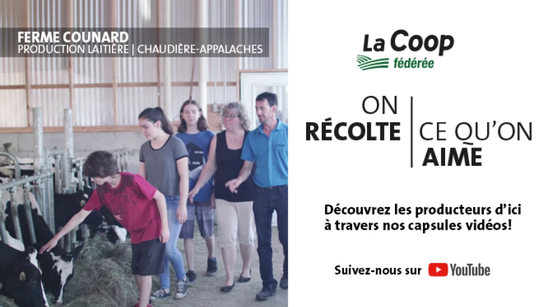 Annonce pour la campagne télé de La Coop Fédérée.