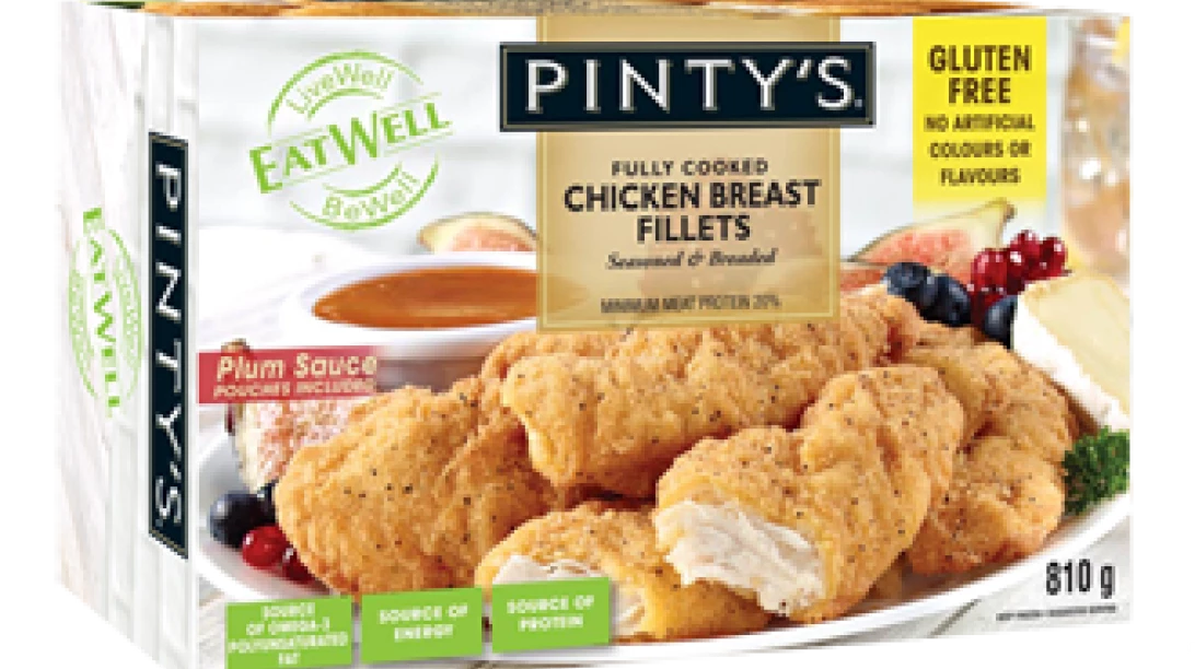Boîte de morceaux de poulet Pinty's.