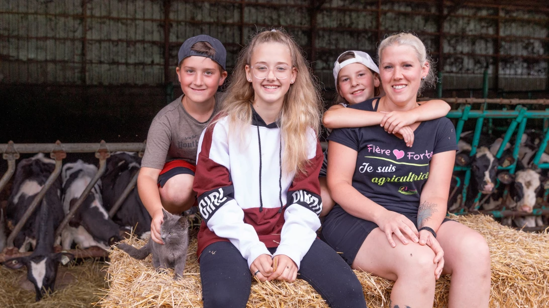 Valérie Fortier et sa famille.
