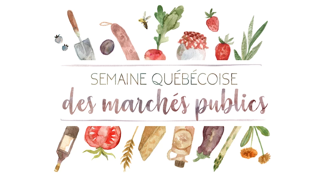 Logo de la Semaine québécoise des marchés publics.
