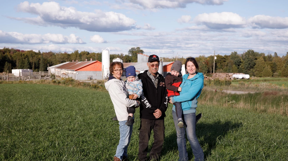 Lisette Poulin, Richard Grégoire et leurs enfants, Mélissa et Jérôme