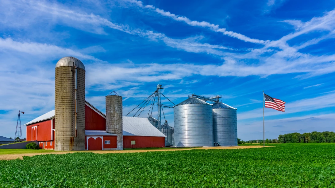 Une ferme aux États-Unis.