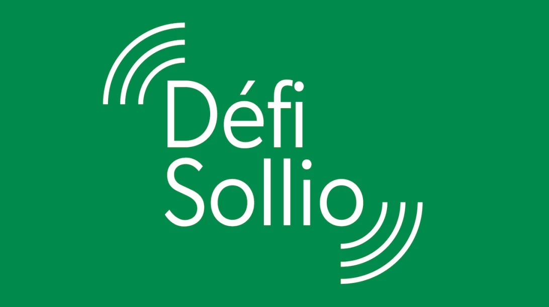 Défi Sollio sur fond vert.