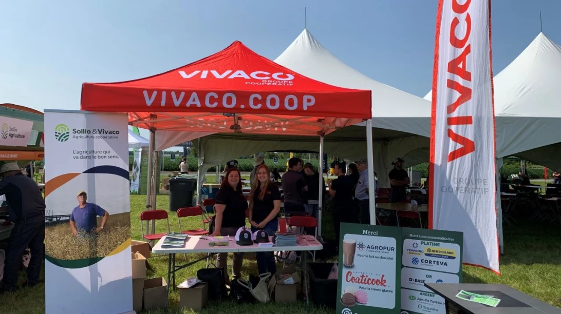 Kiosque de VIVACO groupe coopératif lors du Rendez-vous Sollio & Vivaco