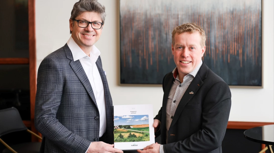 Dominic Perron, président du conseil d’administration et Michael Norman, chef de la direction de Nutrinor