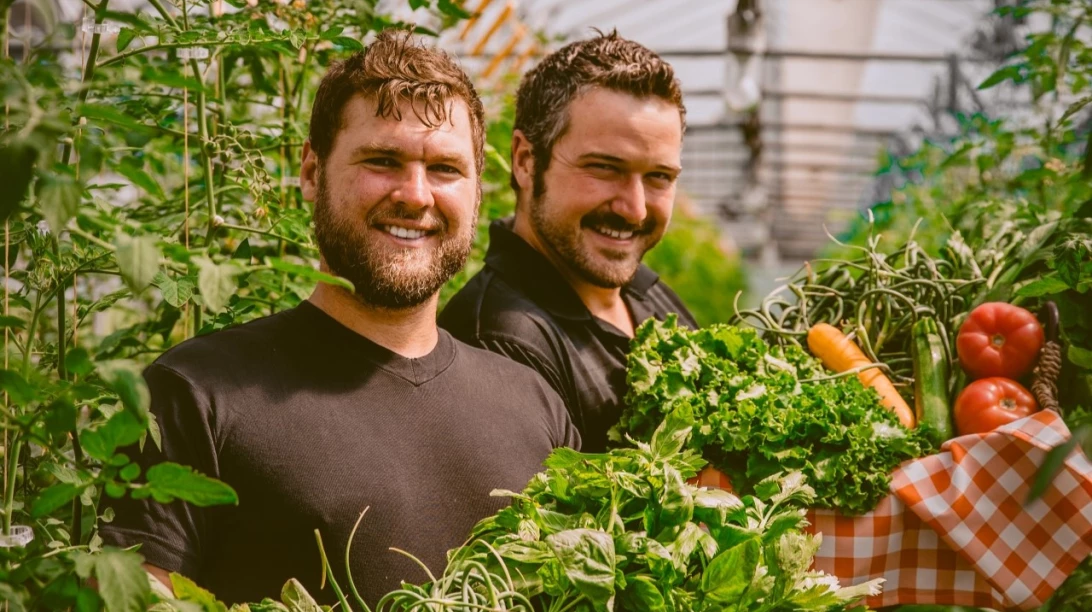 Philippe Benoit et Maxime Dion de la Ferme La Bourrasque