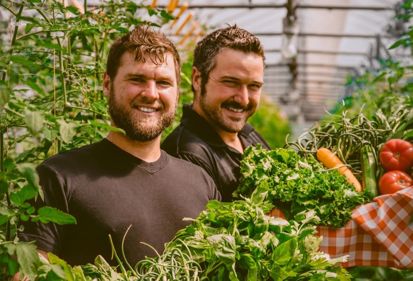 Philippe Benoit et Maxime Dion de la Ferme La Bourrasque