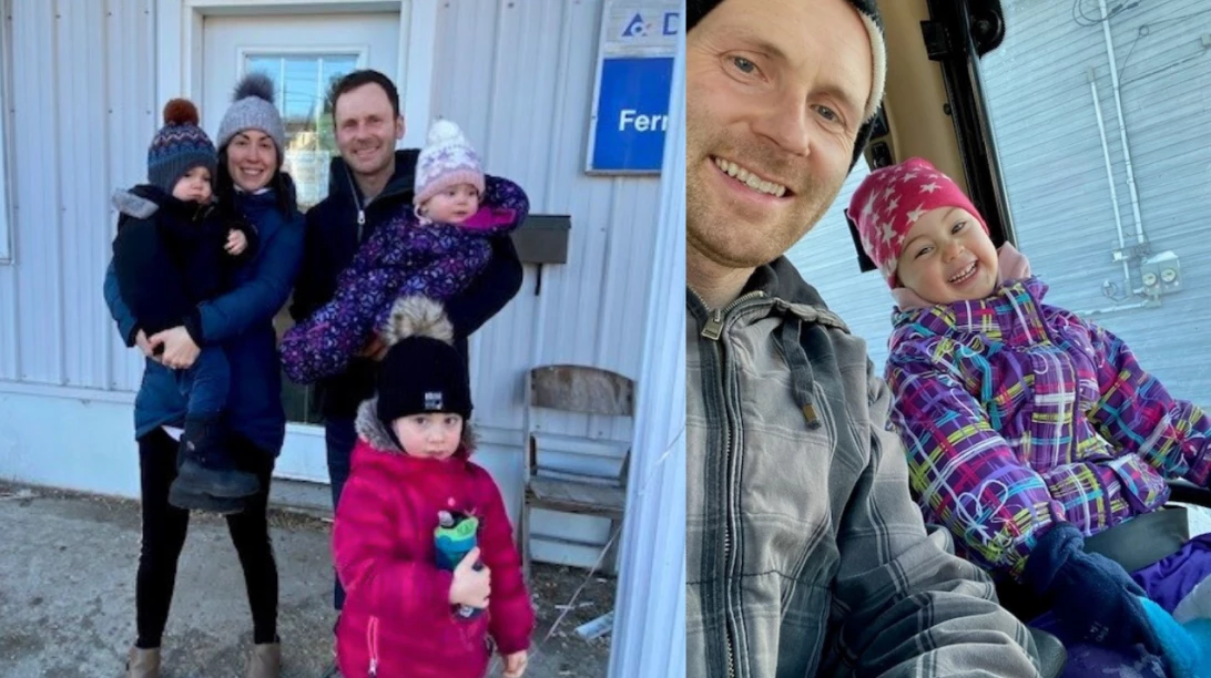 Vincent Poliquin avec sa famille