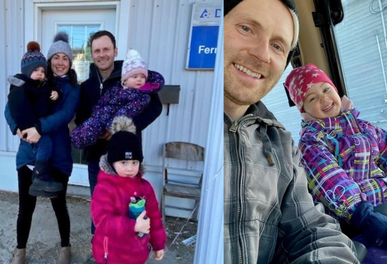 Vincent Poliquin avec sa famille