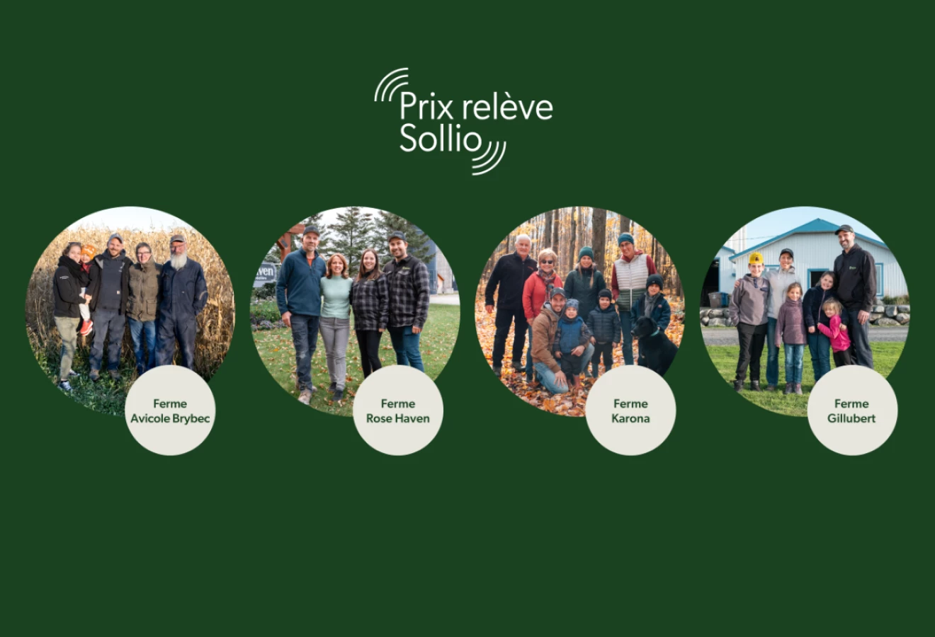 Sollio célèbre quatre familles finalistes pour leur relève agricole réussie en établissement ou en transfert