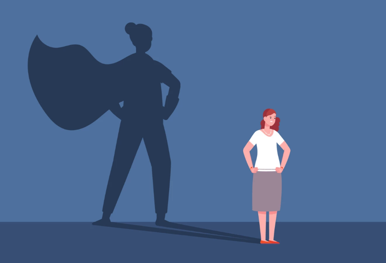 Illustration d'une femme en tant que superwoman