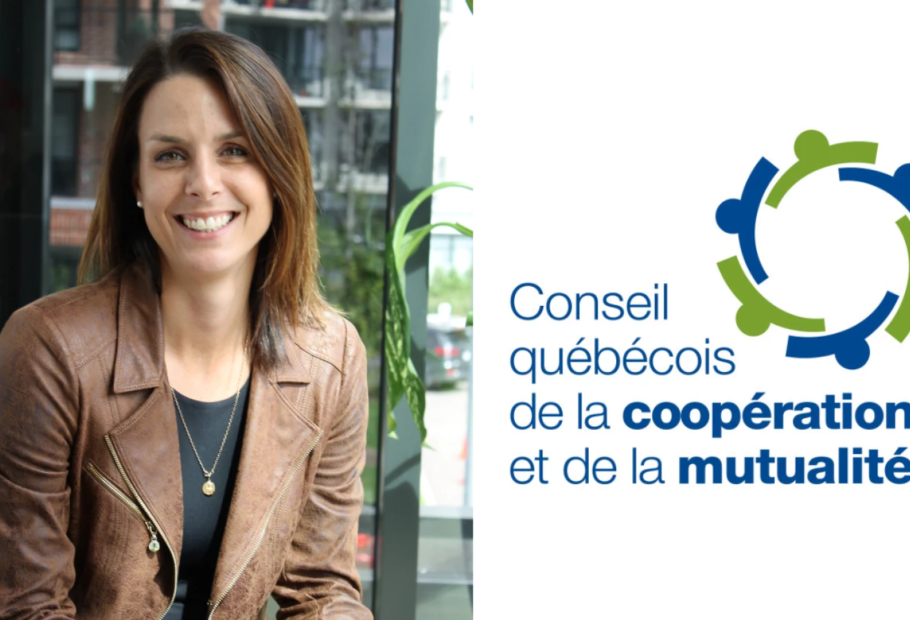 Marie-Josée Paquette et le logo du CQCM