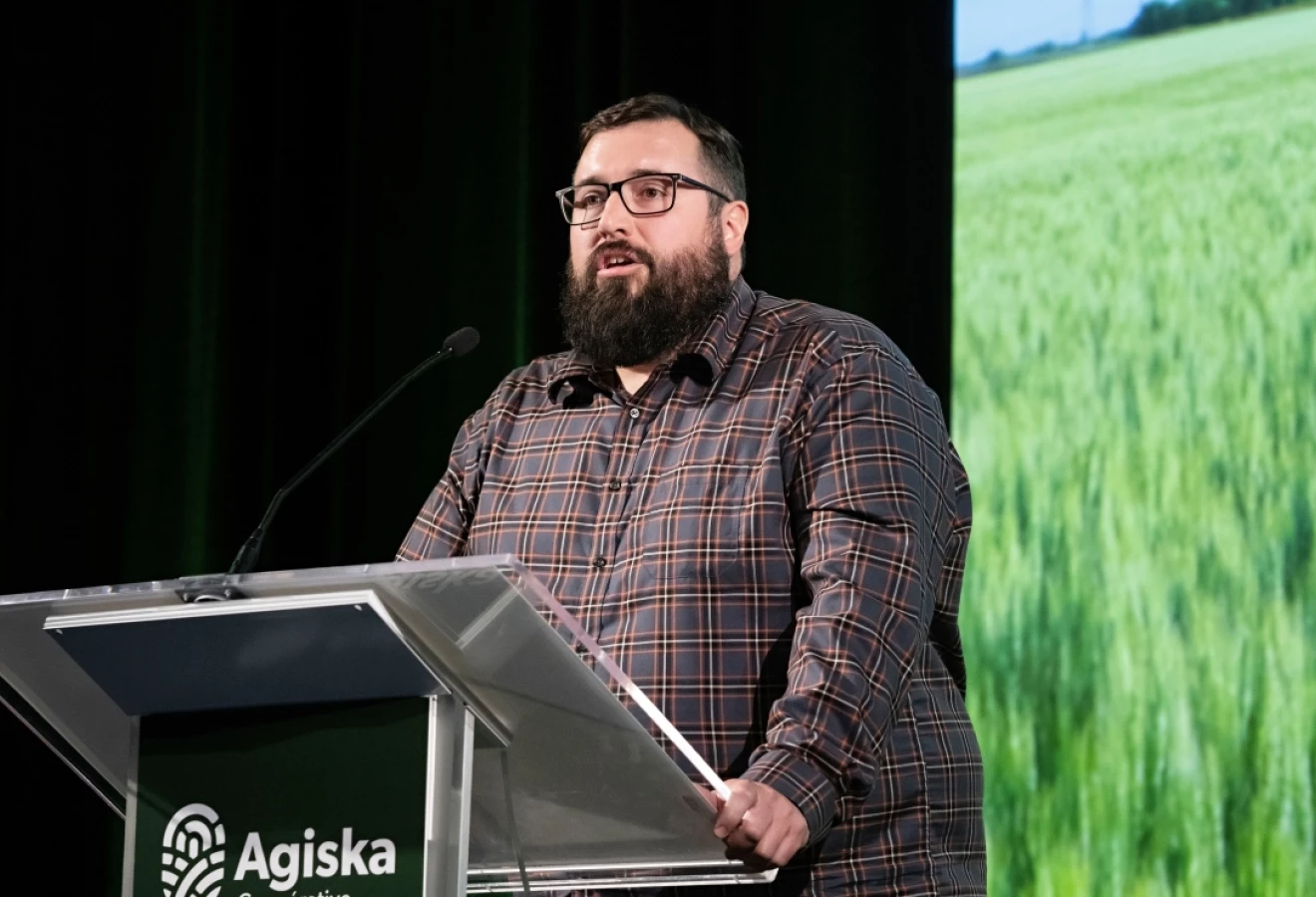 Renaud Péloquin à l'AGA d'Agiska Coopérative
