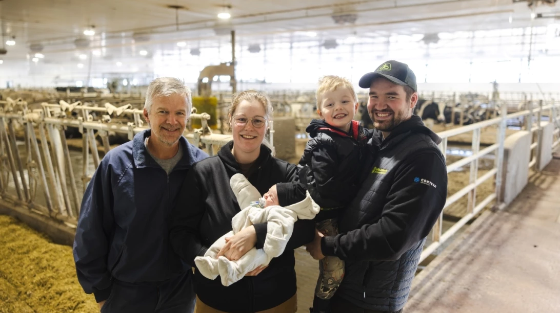 Anne-Sophie Lebel accompagnée de sa famille