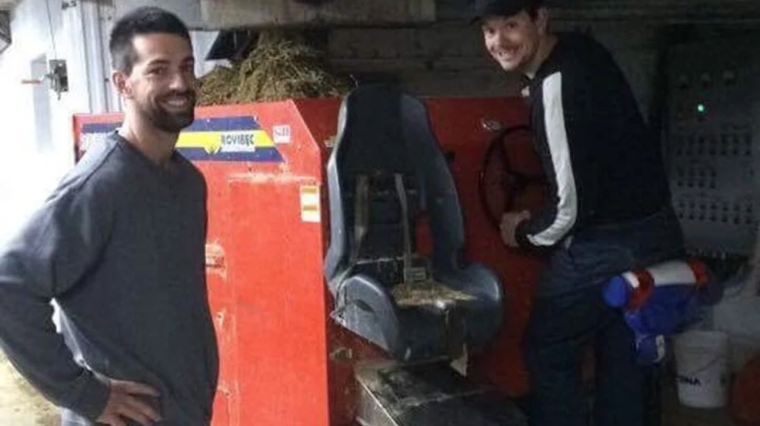 Les frères Frédéric et Nicolas Pelletier, propriétaires de la Ferme Dupotier