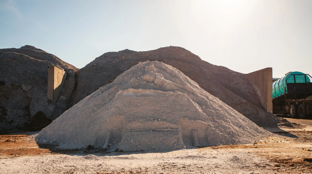 Montagne de fertilisant organique