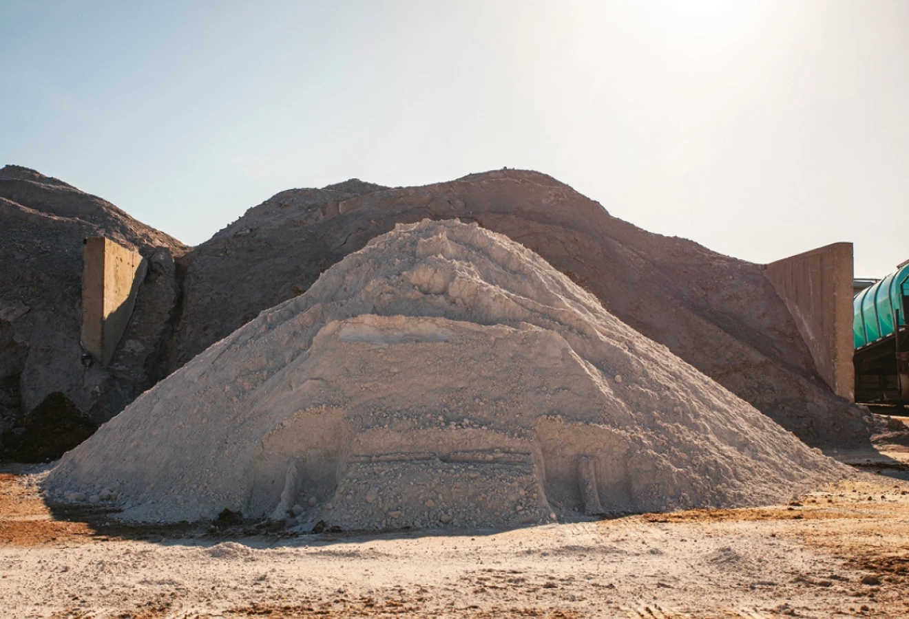 Montagne de fertilisant organique
