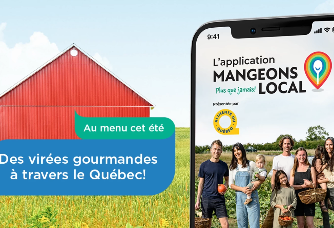 Visuel de la campagne mangeons local
