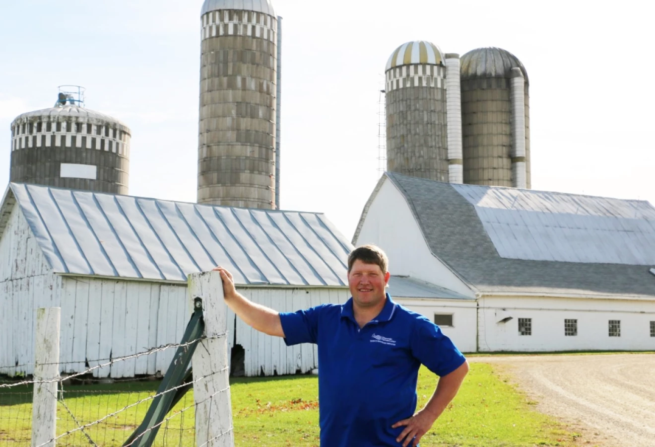 Darin Von Ruden, producteur de lait biologique et président de la Wisconsin Farm Union.