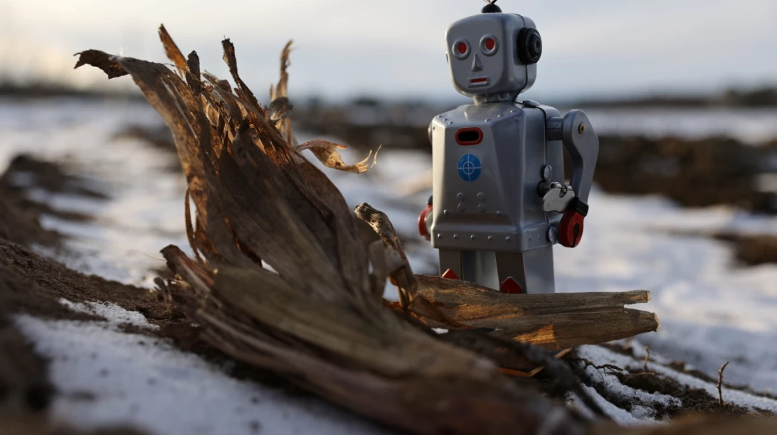 Robot dans un champ