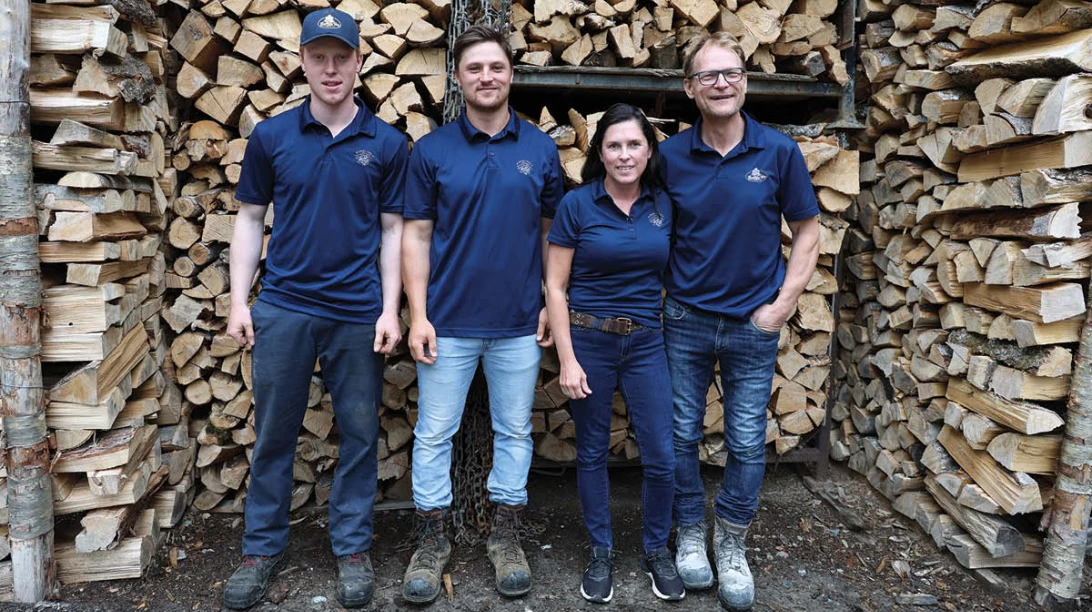 Sylvaine et Jacques et leurs deux fils, Olivier et William