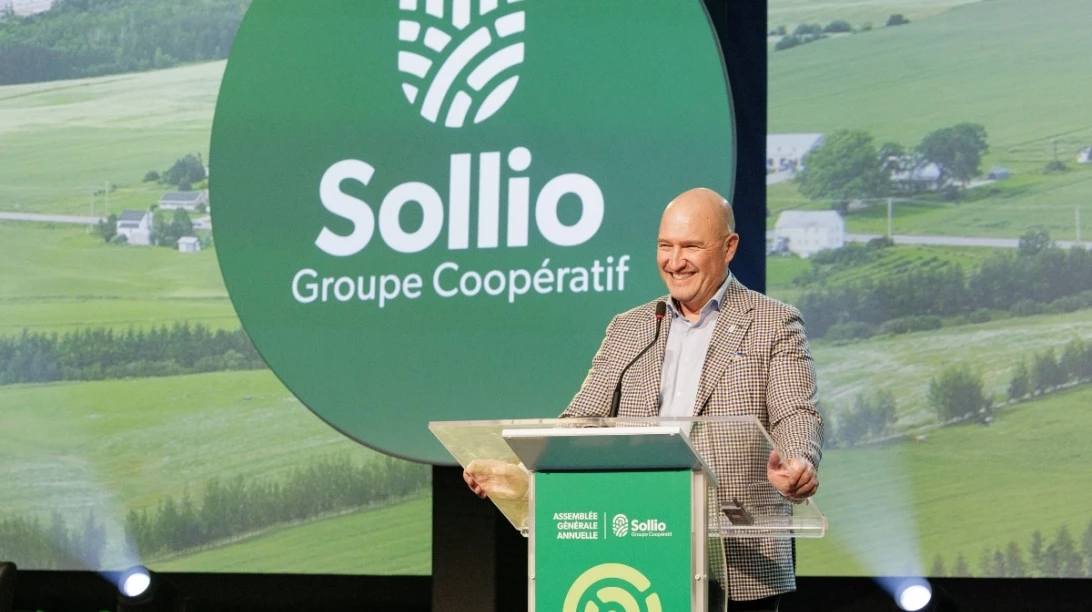 Pascal Houle à l'AGA de Sollio Groupe Coopératif