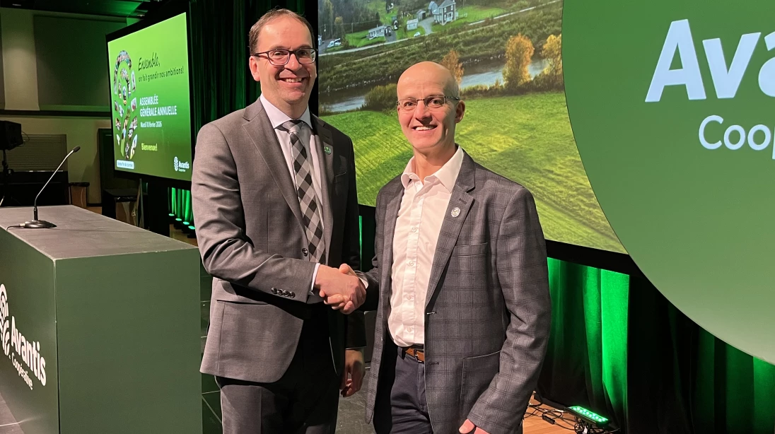 Le chef de la direction d’Avantis, Michel Delisle et le président d’Avantis, Frédéric Martineau