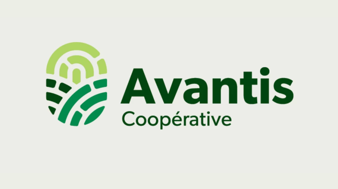 Logo d'Avantis Coopérative sur fond gris