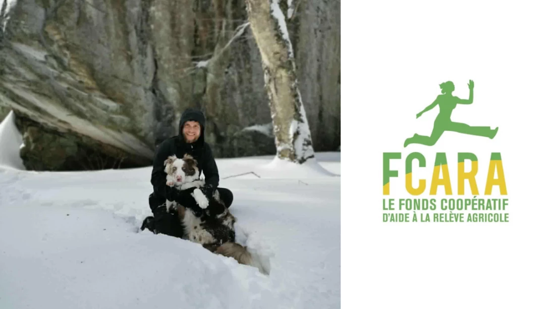Jérémy Martineau et le logo du FCARA