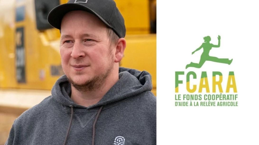 Patrick Busque avec le logo du FCARA