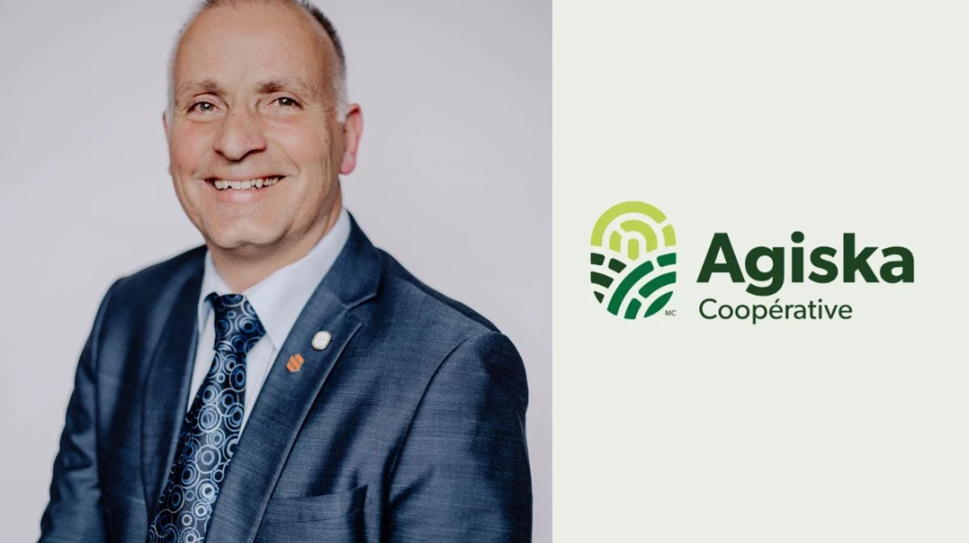 Ghislain Pion et le logo d'Agiska