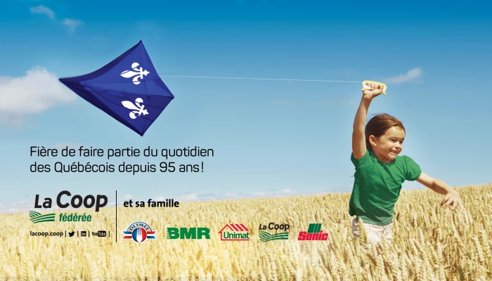 Image d'annonce pour le quatre-vingt-quinzième anniversaire de La Coop Fédérée.