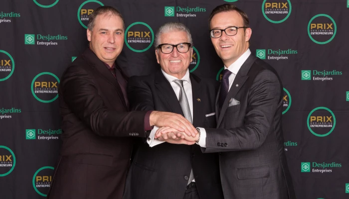 Photo de Réjean Nadeau prise lors de la onzième édition des Prix Desjardins Entrepreneurs.