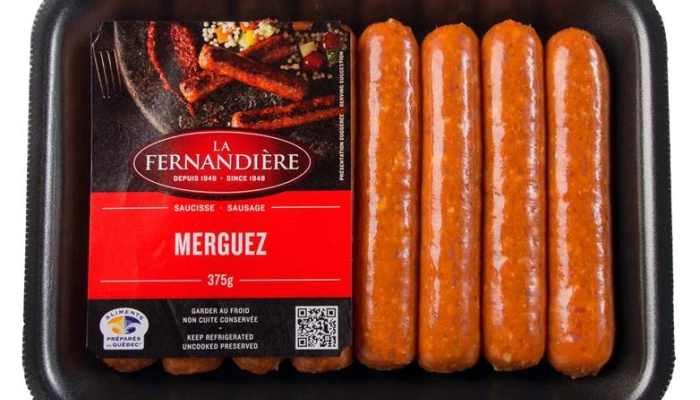 Photo d'un paquet de saucisses merguez de La Fernandière.