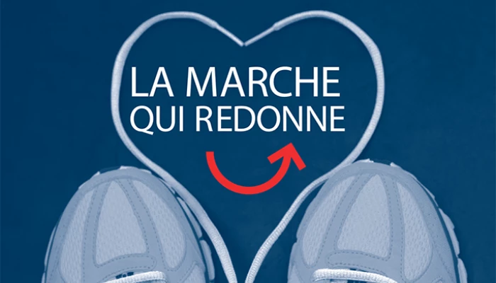 Dessin de chaussures avec un phrase écrite entre les lacets placés en forme de coeur.