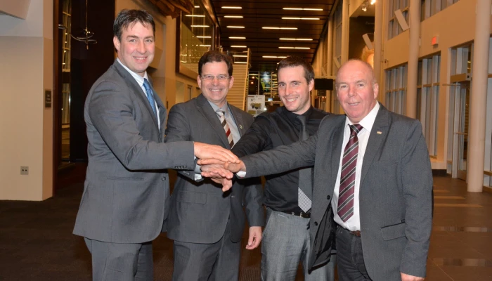 Marco Gagné, Denis Lévesque, Olivier Corriveau et Richard Dion.