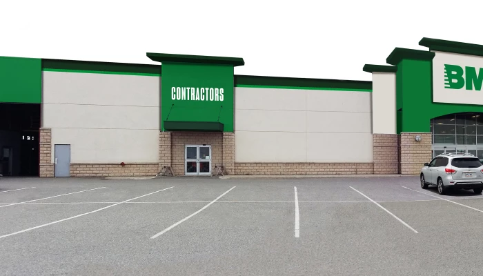 Photo modifiée montrant le magasin Feldman Timber devenant un BMR.