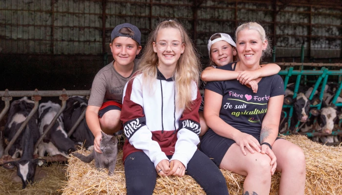 Valérie Fortier et sa famille.