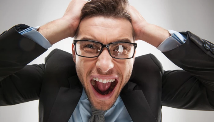 Homme stressé