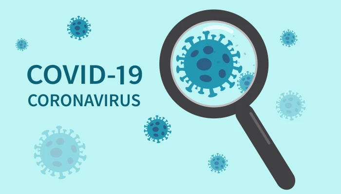 Image de particules de covid-19.
