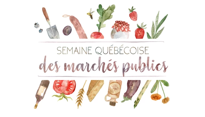 Logo de la Semaine québécoise des marchés publics.