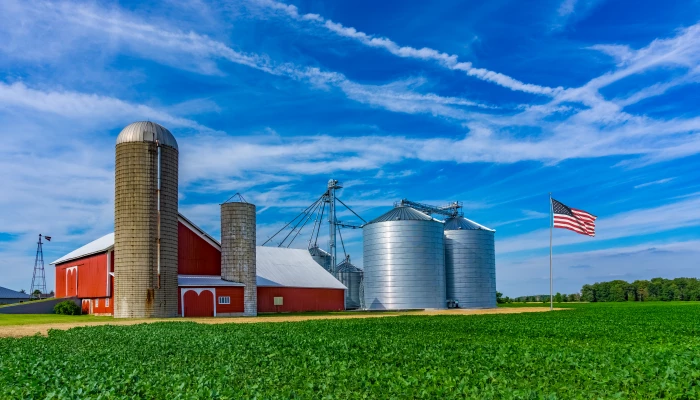 Une ferme aux États-Unis.
