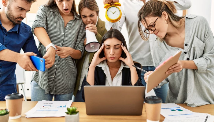 Équipe stressante