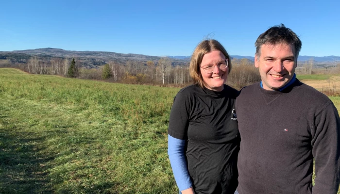Brigitte Lavoie et Stéphane Dufour de la ferme Les Belles récoltes de Charlevoix