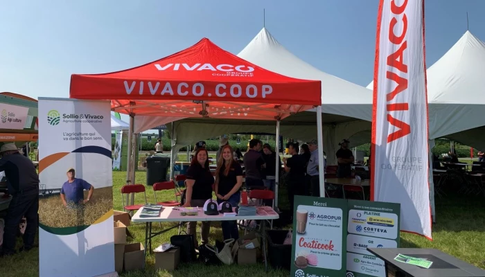Kiosque de VIVACO groupe coopératif lors du Rendez-vous Sollio & Vivaco